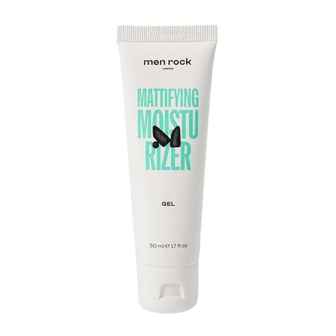 Men Rock Mattifying Moisturizer Gel - Mens Face Moisturizer - Moisturizing Face Lotion for Men - Skincare Products - Daily Facial Lotion - 1.7 oz