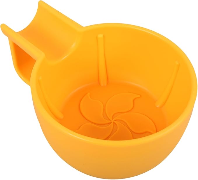 TEHAUX Shaving Soap Bowl for Men, Small Yellow Plastic Shave Cup with Wide Mouth and Thickened Anti-break Design, Natural Soap Bowl for Daily Wet Shaving and Bathroom Use