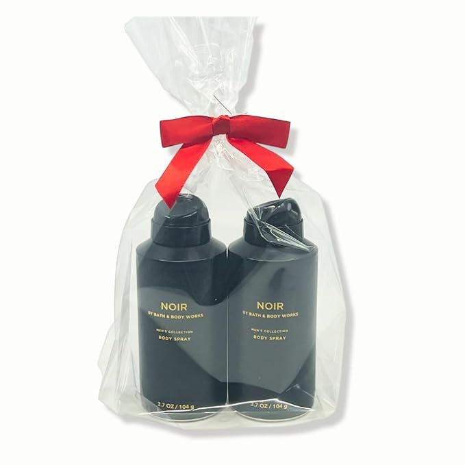 Bath & Body Works Men's Collection Deodorizing Body Spray - NOIR - Gift Pack for Holiday - Lot of 2