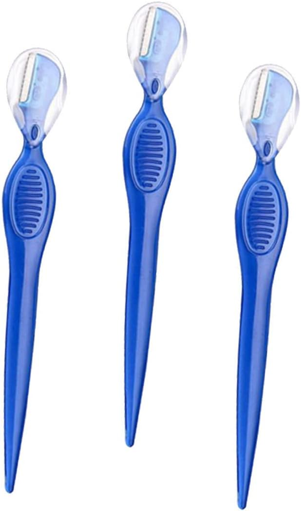 3pcs Stainless Steel Eyebrow Razors Trimmer Shaper Makeup Tools for Eyebrows Facial Hair Women Girls Ladies