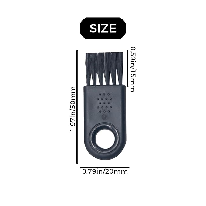 Clipper Cleaner and Razor Cleaning Brush, 10 Pack Durable Shaver Cleaning Brushes with Nylon Bristles for Hair Clippers, Trimmers, Keyboards, Portable Anti-Slip Design (Black,White)