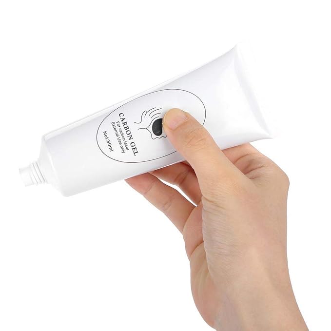 80ml Carbon Creme Gel, Peeling Facial Cream for Blackhead Removal & Skin Rejuvenation with Light Machine for Laser Skin Treatment & Deep Cleansing