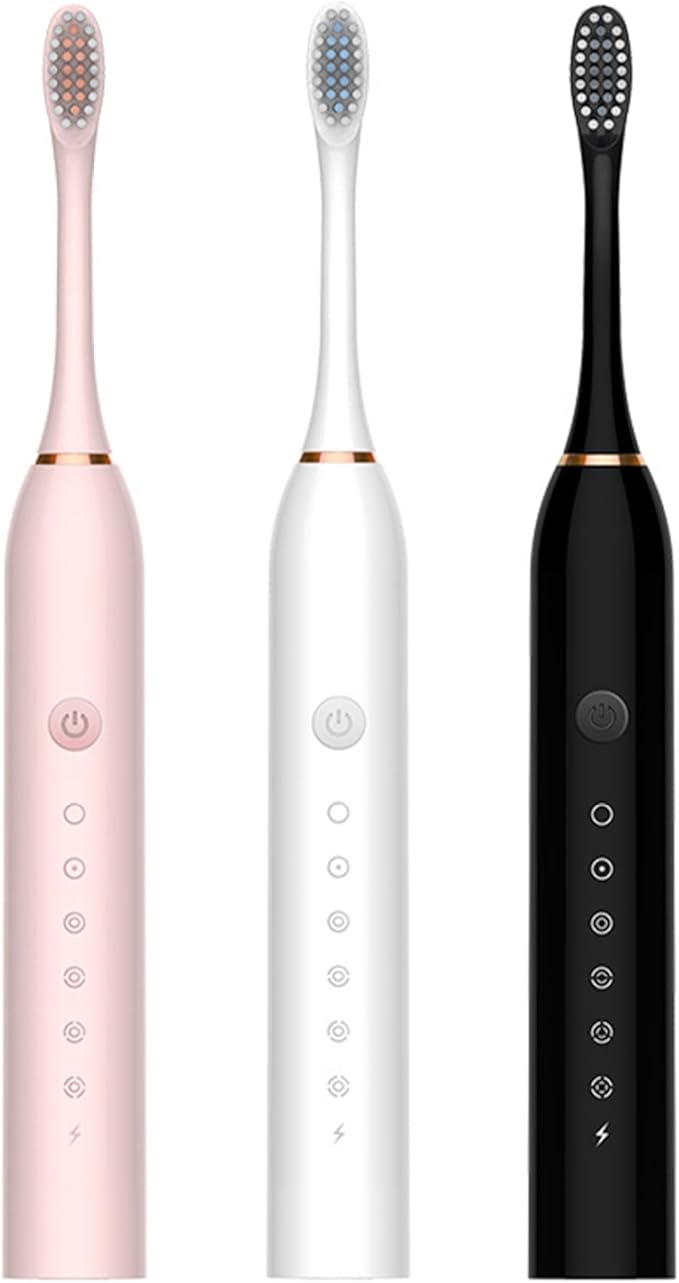 Electric Toothbrushes Adults Rechargeable Toothbrush with 4 Brush Heads and 6 Cleaning Modes Low Noise Waterproof Whiten Toothbrush Smart Timer Longer Life for Women Men Gift Style1 Rechargeable