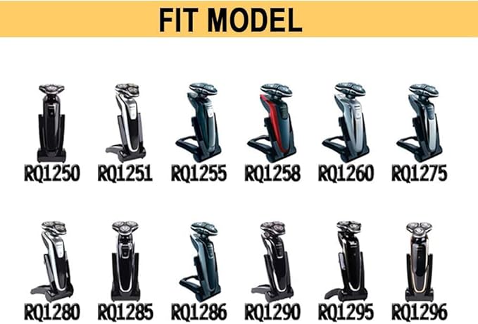RQ12 Replacement Shaver Head Compatible with Philipss Norelcos RQ11 RQ10 Sensotouch 3D 1260X RQ1250 RQ1295 RQ1180 Arcitec Razor Shaving Unit Triple 3D