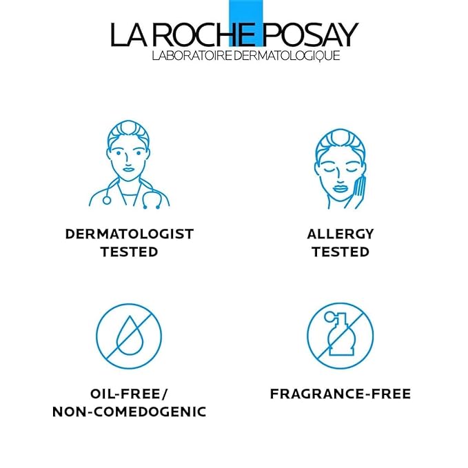 La Roche-Posay Effaclar Medicated Gel Cleanser,2% Salicylic Acid Cleanser + LHA + Glycerin,Foaming Acne Face Wash,Helps Clear & Prevent Acne Breakouts,Oil Free,Targets Excess Oil,(Pack of 2)