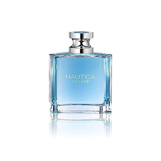 Nautica Voyage Eau De Toilette, Cologne and Fragrance For Men, Fresh, Romantic, Fruity Scent Woody, Aquatic Notes of Apple, Water Lotus, Cedarwood, and Musk Ideal Day Wear, Long Lasting 3.3Fl oz
