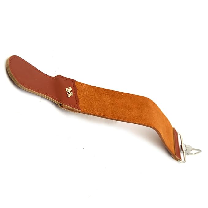 FRCOLOR Straight Razor Sharpening Belt Double Layer Leather Barber Strop Razor Men Shaving Tool
