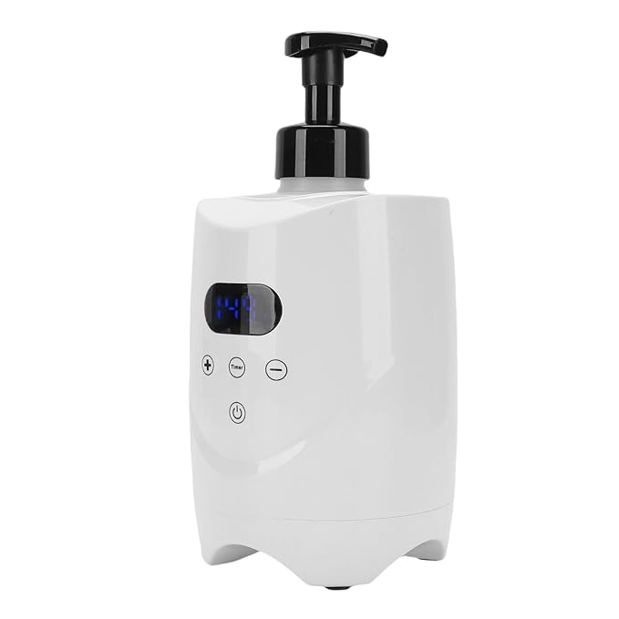 Hot Lather Machine for Shaving Fast Even Heating Professional Shaving Foam Warmer for Home Salon Barber Shop with 2 500ml Foam Bottle for Men (US Plug 110V)