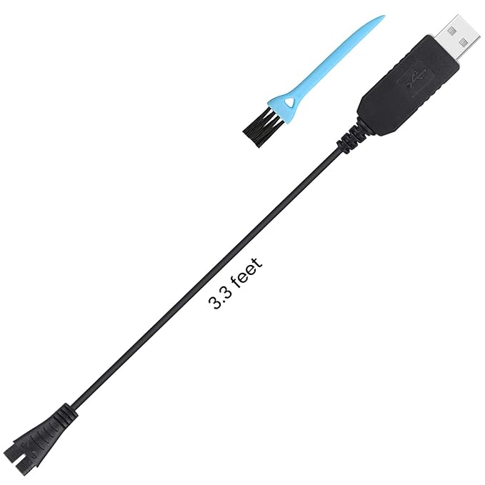Charger Replacement for Panasonic Shaver ER-GB42-K, Charging Cable for Beard Trimmer, with Cleaning Brush