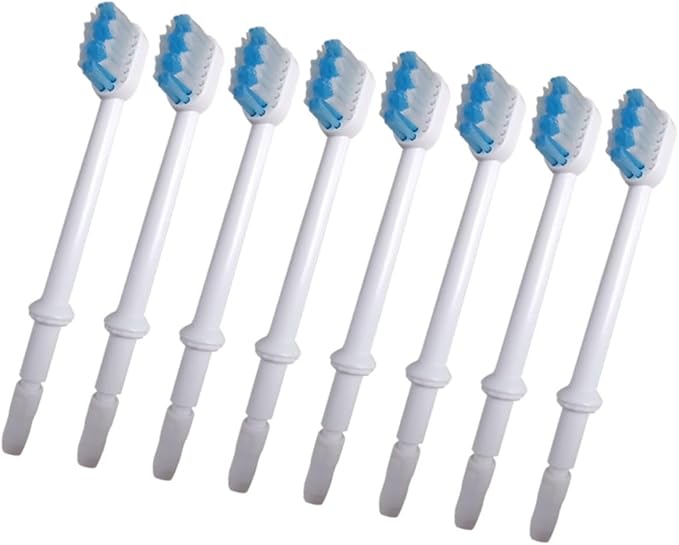 8pcs Water Flossers Brush Heads Replacement Oral Irrigator Brush Heads for Complete Family