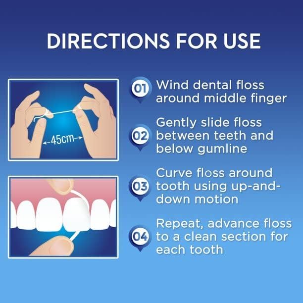 Oral-B Super Floss Mint Dental Floss for Braces Bridges - 50 Strips (2-Pack)