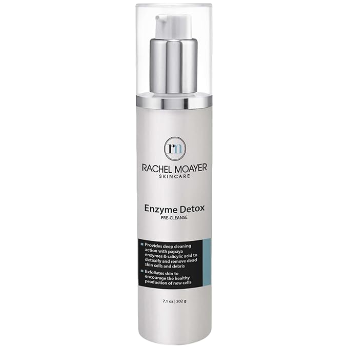 Rachel Moayer Enzyme Detox Pre-Cleanse – Papaya Enzyme Cleanser with Salicylic Acid for Deep Pore Cleansing, Facial Cleanser for Women and Men
