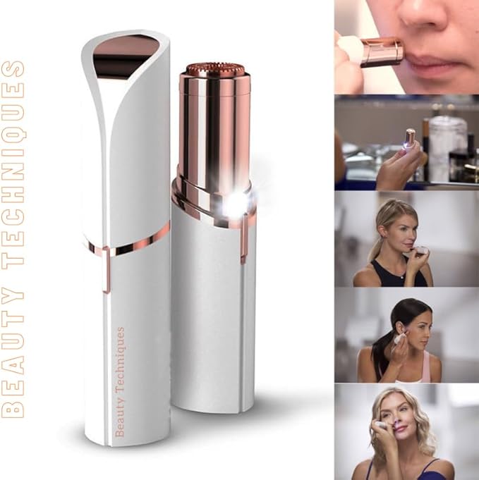 Rechargeable,Hair Removal Device,Face Shaver for Women Upper Lips, Chin & Facial Hair Remover for Women, Painless Hair Remover, Rechargeable Face Razors for Women Blush/Rose Gold
