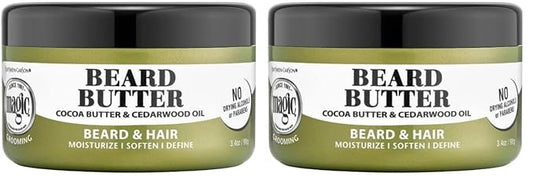 SoftSheen-Carson Magic Men's Grooming Conditioning Beard Butter With Cocoa Butter and Cedarwood Oil, Moisturizes, Softens and Define With No Drying Alcohol, 3.5 ounces (Pack of 2)