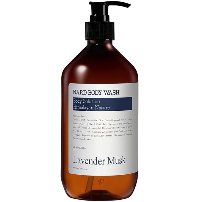 Body Wash - Lavender Musk 16.9 fl. oz. / Rich Foam Cleanser with 5 Herbal Extracts, AHA & Pore Purifying Agents