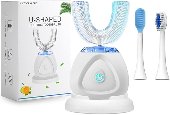 360 Ultrasonic Toothbrush, Automatic Toothbrushes Auto Sonic Tooth Brush, Teeth whitening Brush with Timer & Wireless Charging 360° Ultrasonic Electric Toothbrush for Adult