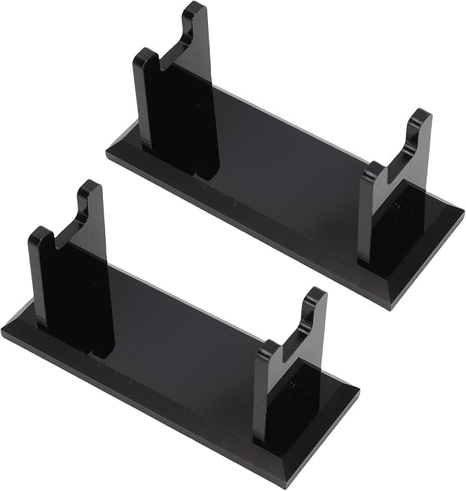 Acrylic Razors Stand Holder, Sturdy Shaving Brush Storage Bracket Countertop Organizer for Bathroom Kitchen Office Desk 10 X 4 X 4.5cm (Black)