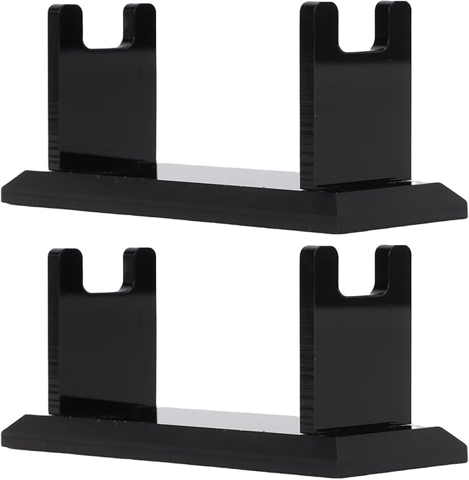 Acrylic Razors Stand Holder, Sturdy Shaving Brush Storage Bracket Countertop Organizer for Bathroom Kitchen Office Desk 10 X 4 X 4.5cm (Black)