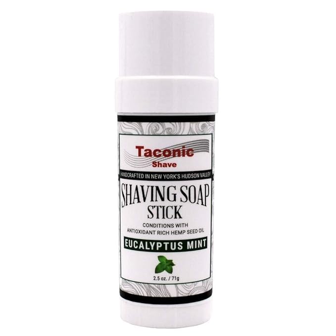 Taconic Shave Shaving Soap Stick with Antioxident Rich Seed Oils for a smooth shave (Eucalyptus Mint)