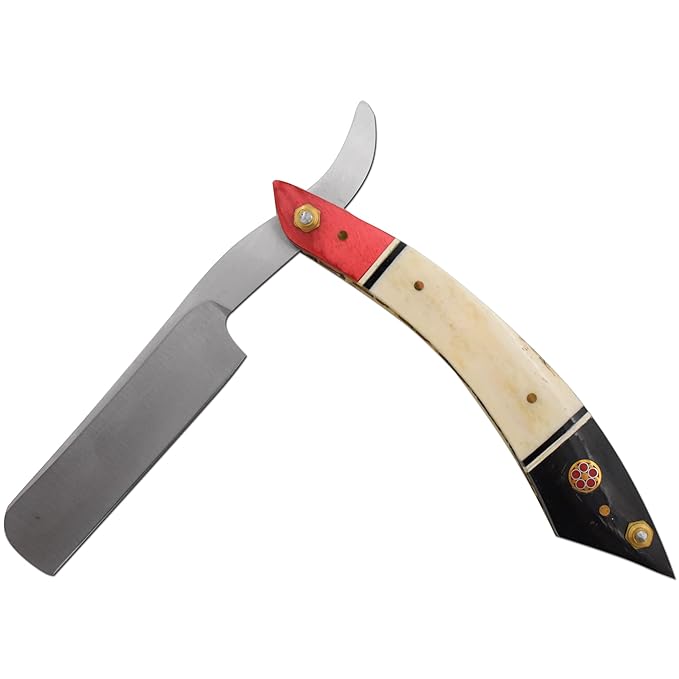 Straight Razor | Straight Edge-Razor Rosewood Handle- Sharp | High Hardness Stainless Steel Cutthroat Straight Edge Blade | Barber Razor (218) BR