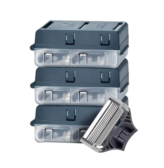 Men’s Razor Blade Refills – 5-Blade Cartridges for Close & Comfortable Shave – Smooth Glide, Reduced Irritation – Compatible Replacement Razors (12count)