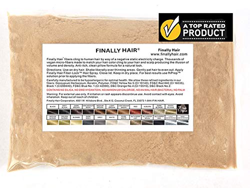 Finally Hair Fibers Refill - 56 Grams of Premium Hair Loss Concealer for Golden Medium Blonde