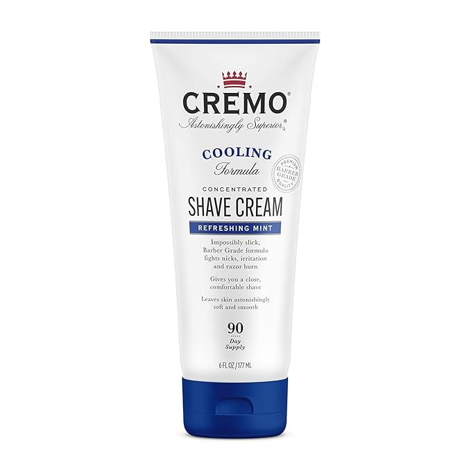 Cremo Barber Grade Original and Cooling Shave Cream, Astonishingly Superior Ultra-Slick Shaving Cream for Men, Fights Nicks, Cuts and Razor Burn, 6 Fl Oz, 2 Pack