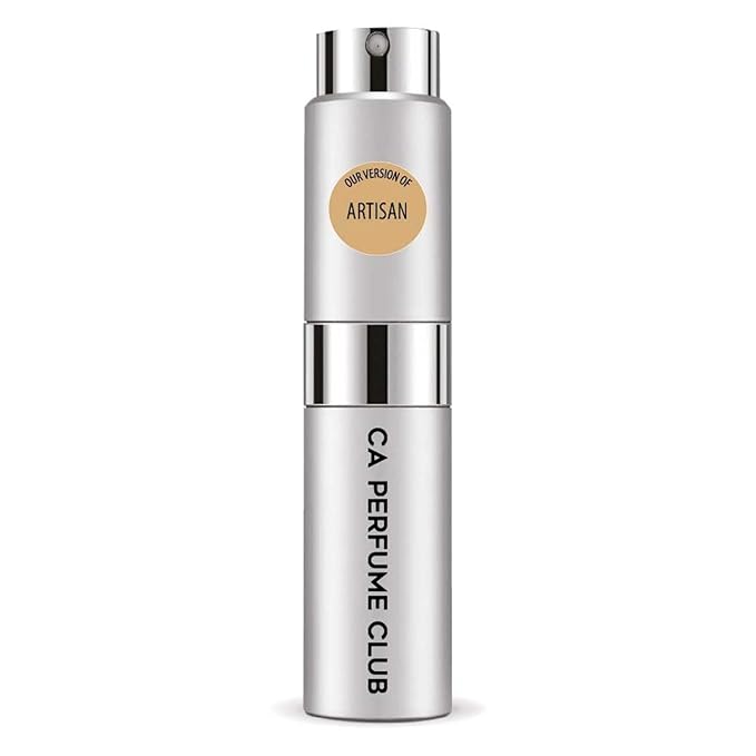CA Perfume Impression of Artisan for Men Citrus Aromatic Scent Long Lasting Cologne for Men Eau De Parfum Travel Size Refillable Atomizer Spray 0.27 Fl Oz 8ml