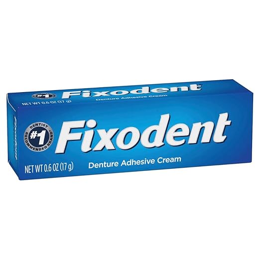Fixodent Secure Denture Adhesive Cream, 0.6 oz (Pack of 2)