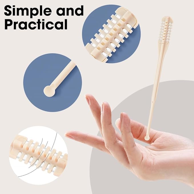 Nasal Hair Cutter 2025 Upgrade Manual 360° Rotating Nose Hair Trimmers, Portable Double Sided Noses Hairs Knife with Earpick, 2 in 1 Nostril Hairs Remover Tool for Women Men Travel Essentials (2)