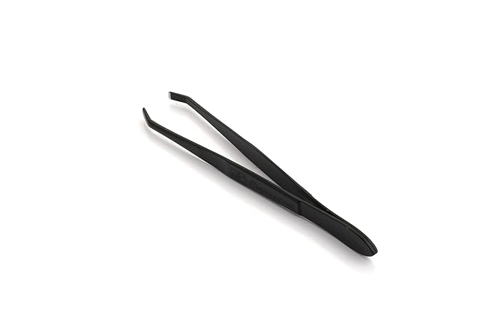 Solingen Stainless Steel Professional Slanted Tip Tweezers | Best Shaped for Eyebrows Extensions Chin Cheek Face Facial Hair | Made in Germany