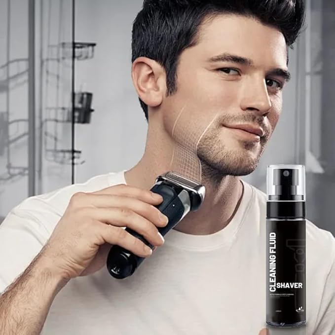 Electric Shaver Guard Cleaning Spray, Universal Efficient Electric Razor Cleaner Spray, Easy Cleaning of Your Electric Shaver, Say Goodbye to Clogged Razors, for Cleaning, Lubricating (100ml)