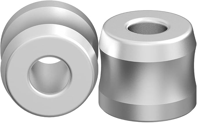 Linkidea 2 Pack Safety Razor Stand, Opening Dia 0.7" (18.5mm) Aluminum Alloy Men's Shaving Stand for Bathroom Countertops, Silver
