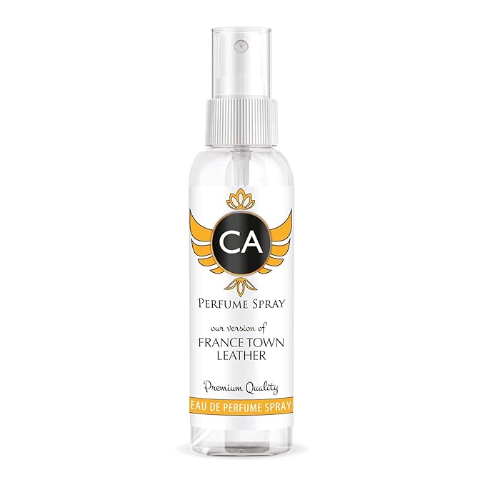 CA Perfume Eco Refill Impression of France Town Leather for Unisex Leather Long Lasting Fragrance Eau De Parfum 2 Fl Oz 60ml