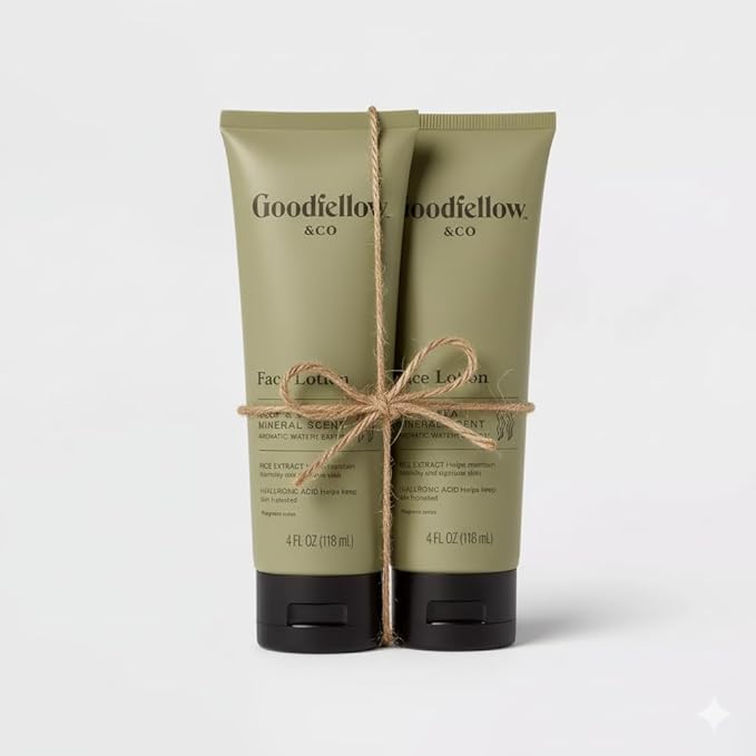 Goodfellow & Co Facial Lotion – Kelp & Sea Mineral Scent – Hydrating Daily Moisturizer for Men – 4 fl oz (Bundle of 2)