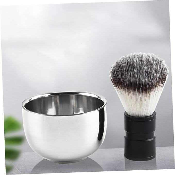 1pc Men Stainless Steel Shaving Bowl Foaming Soap Container for Comfortable Shaving Salon and Rustproof Design