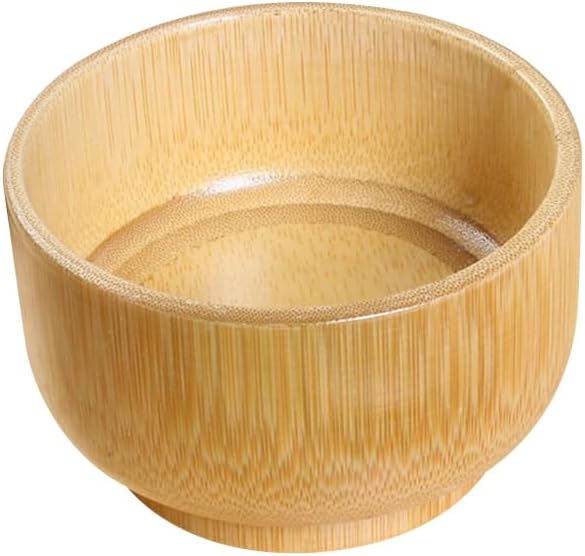 SUPVOX Bamboo Shaving Soap Bowl Cup Wood Shaving Mug Container for Men