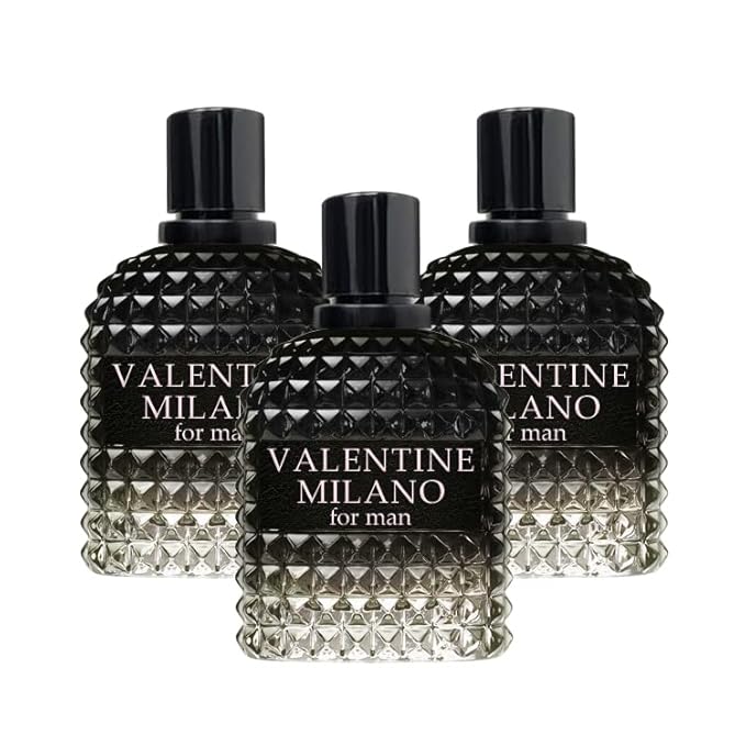 Perfume for Men Valentine Milano Eau de Toilette Natural Spray Men Cologne Masculine Scent 3.4 Fl Oz/100ML 3Pack