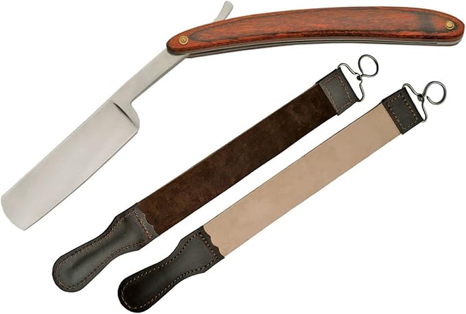 Wood Razor and STROP Set