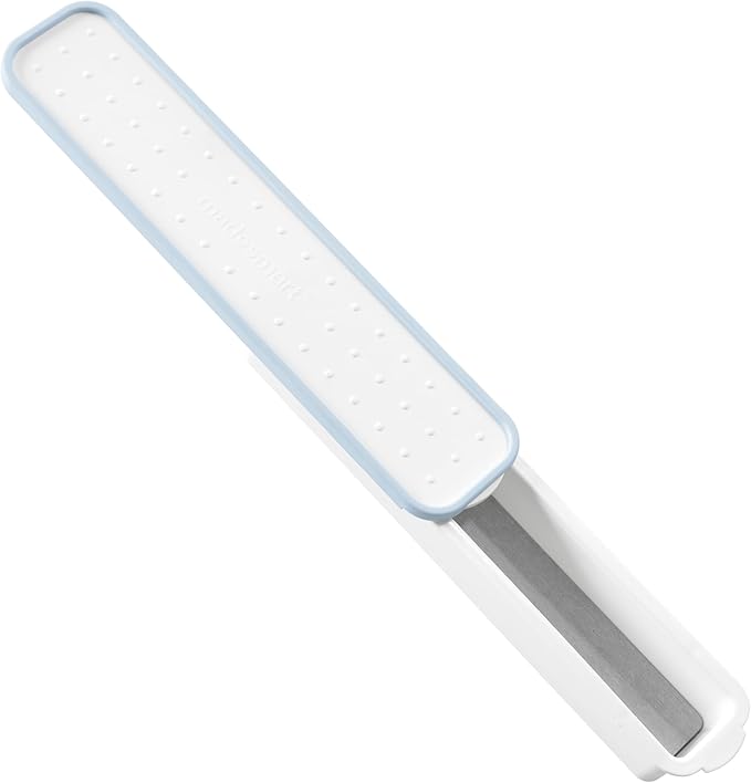 madesmart Travel Toothbrush Case with Drying Stone, Quick-Dry Protective Holder for Toothbrushes, Razors, Toothpaste & Bathroom Counter Essential, Toiletries, Blue