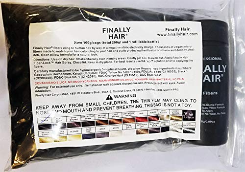 Hair Building Fibers 200 Grams 7 Oz. With Bottle By Finally Hair 50g*4 (Blonde (light blond))