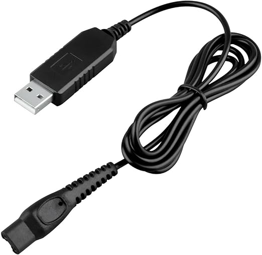 Black 15V USB Power Charger Cord for Philips Norelco Series 2000/3000/4000/5000 Razor Shaver Power Cord Electric Shavers