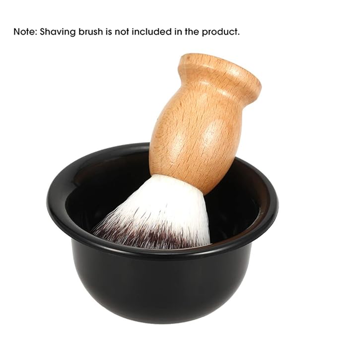 1Pc Men's Plastic Shaving Soap Bowl Reusable Shaving Mug Shaving Cup Smooth Shaving Mug Bowl for Shaving Soap and Cream, Black