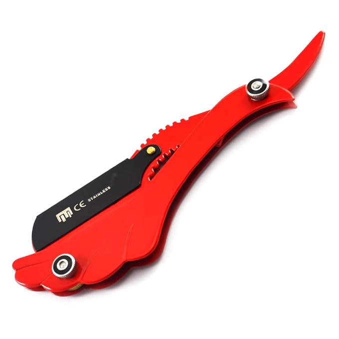 Luxury Wing Style Barber Wet Hair Shaving Razor Kit Straight Edge Folding Knife Men Cut Throat Blades