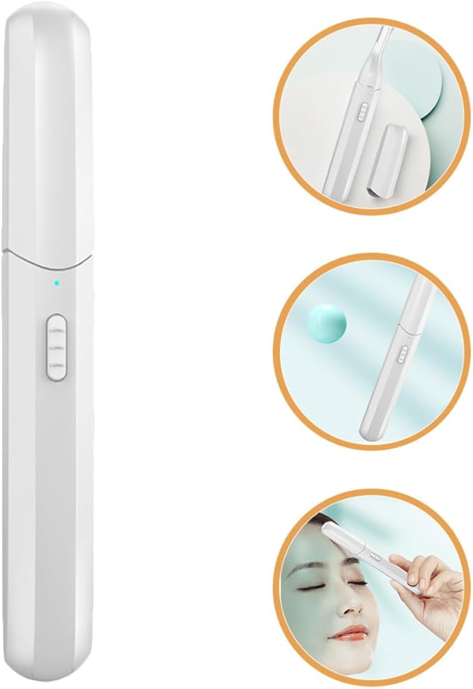 Electric Eyebrow Trimmer USB Rechargeable Multifunctional Eyebrow Razor for Women and Men Portable Hair Removal Device White Facial Grooming