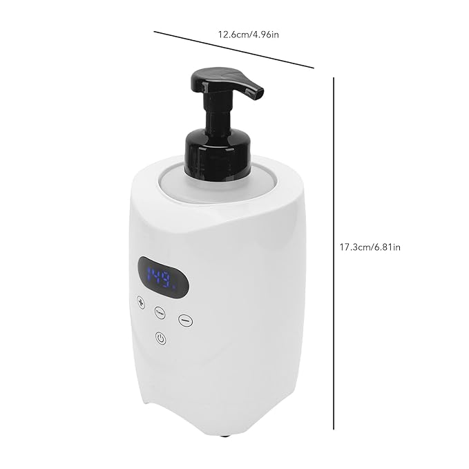 Hot Lather Machine Professional Shaving Foam Warmer Fast Even Heating Electric for Men Barbershops Salons ABS 500ml (US Plug 110V)
