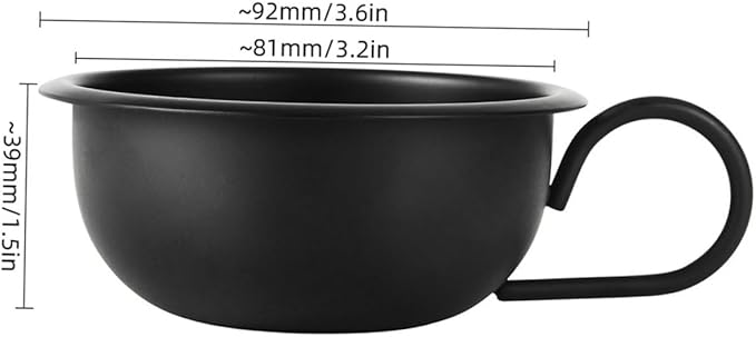 FRCOLOR Durable Metal Shaving Bowl for Men Practical Shaving Soap Bowl for Home and Barber Use Simple Design for Easy Storage and Convenience