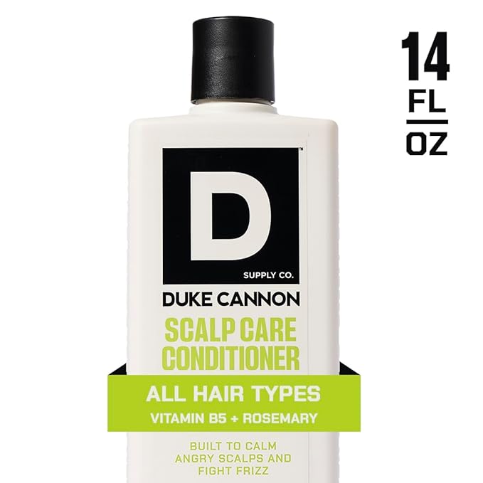 Duke Cannon Superior Grade Scalp Care Conditioner for Men, 14 oz – Vitamin B5 for Hydration, Rosemary & Arnica for Scalp Soothing, Shea Butter & Coconut Oil for Moisture, Sulfate-Free