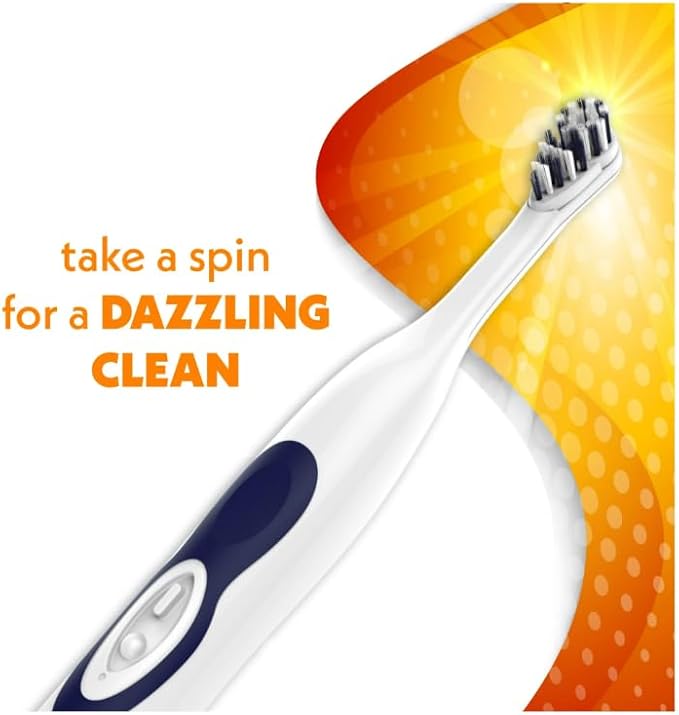 Spinbrush Simply Battery Powered Toothbrush – Medium Bristles, Oscillating Head 4,500 Sweeps/Min, Ergonomic Handle, Electric Toothbrush for Adults