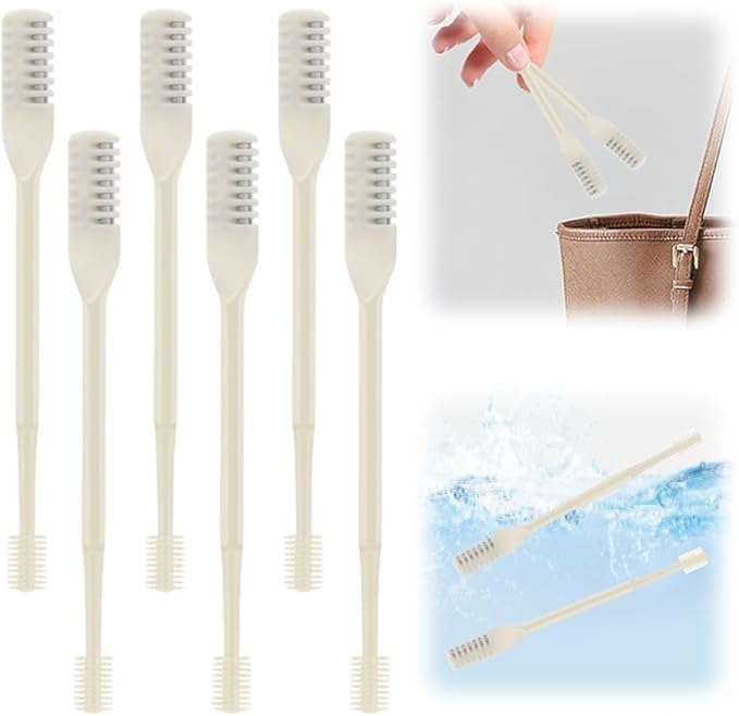 Nasal Hair Cutter, 2025 New Portable Manual Nose Hair Knife, Nasal Hair Trimmer for Men Women, 360 Rotating Nose Hair Removal Tool Travel Essential Halloween Christmas Gifts (Beige, 6 Pcs)